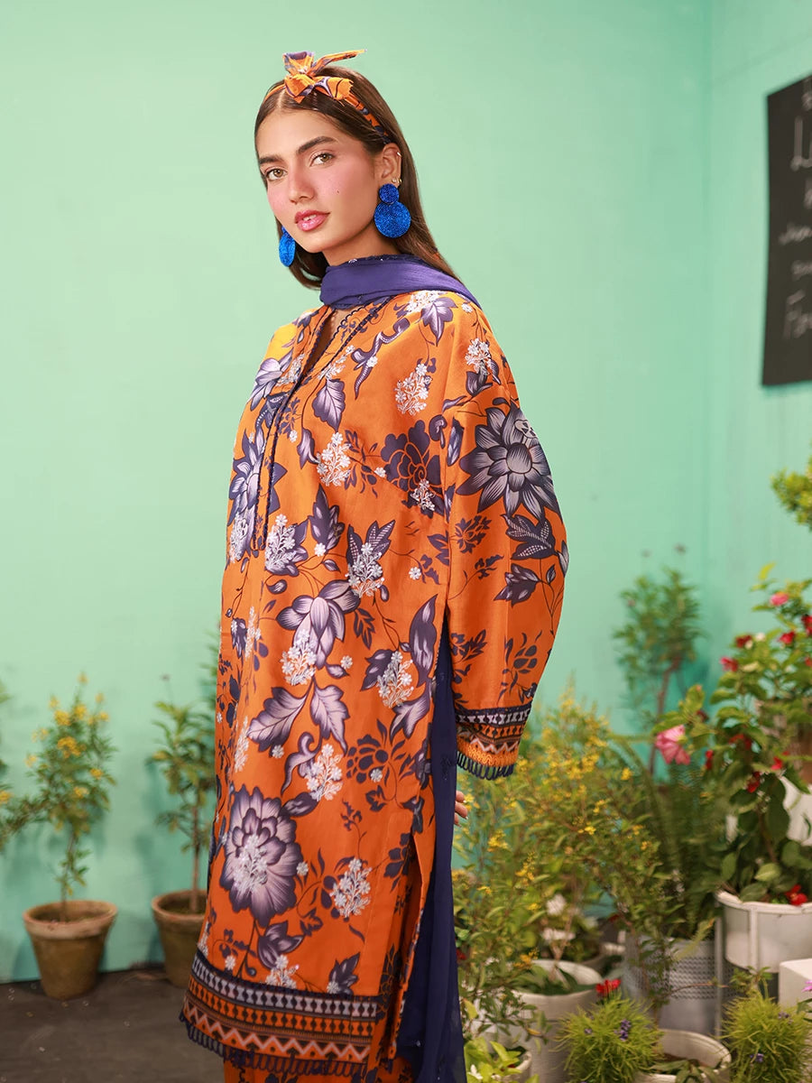 Salitex | Izel Lawn 24 | LUXURY LAWN EMBROIDERED SUIT by Salitex - Designer Dress - Type: Casuals - Available at Libayah - 100% Original