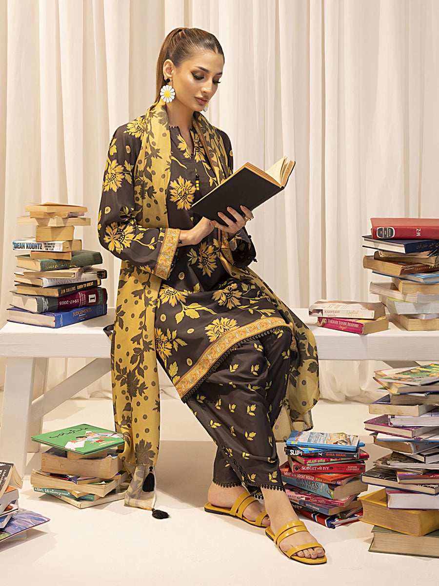 Salitex | Sibel Printed Lawn Silk | ST-02 by Salitex - Designer Dress - Type: Ladies Clothes - Available at Libayah - 100% Original