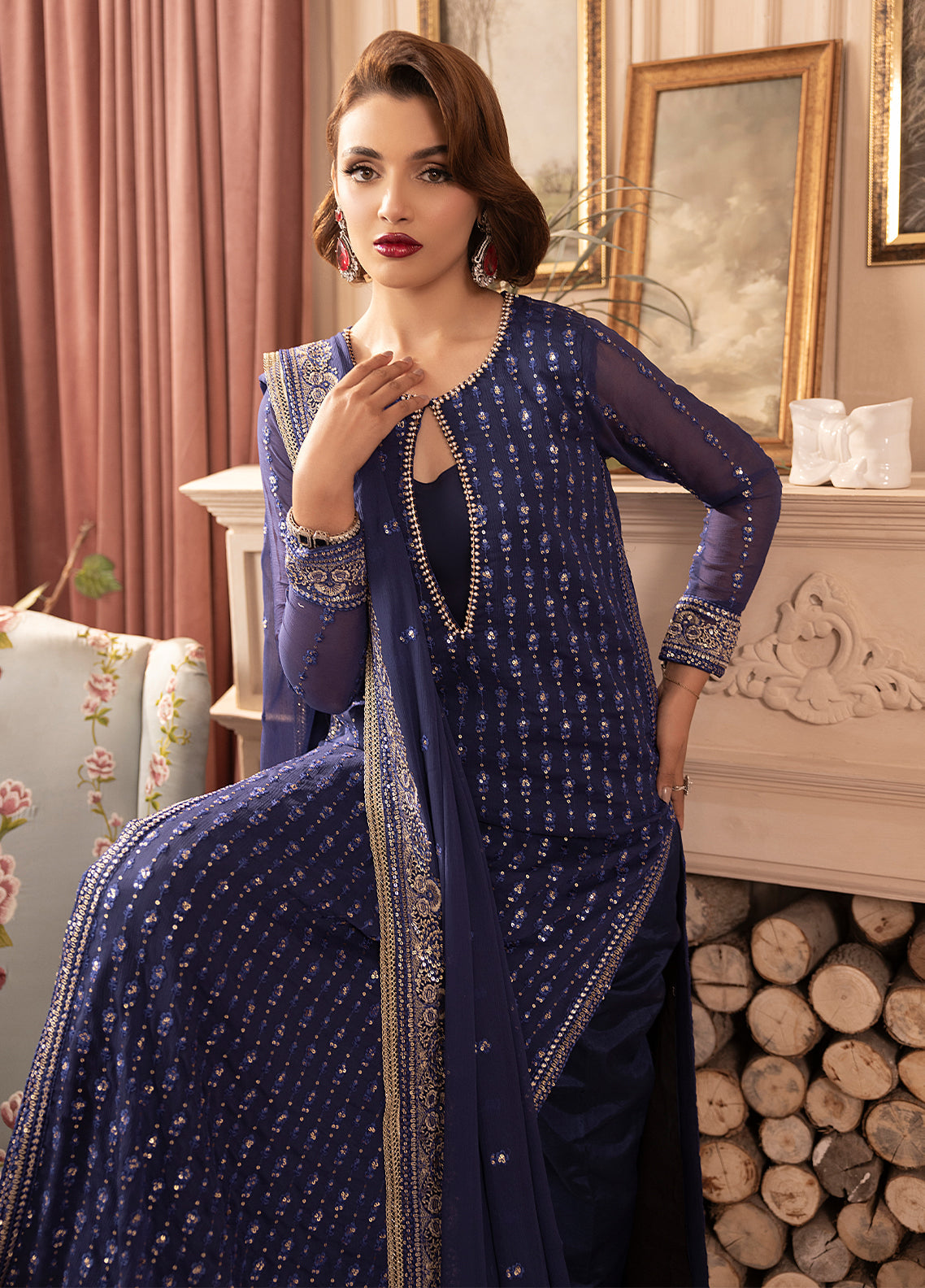 Sahane | Elyssa Festive Chiffon | CT-19002 Elle - ELYSSA by Sahane - Designer Dress - Type: Ladies Clothes - Available at Libayah - 100% Original