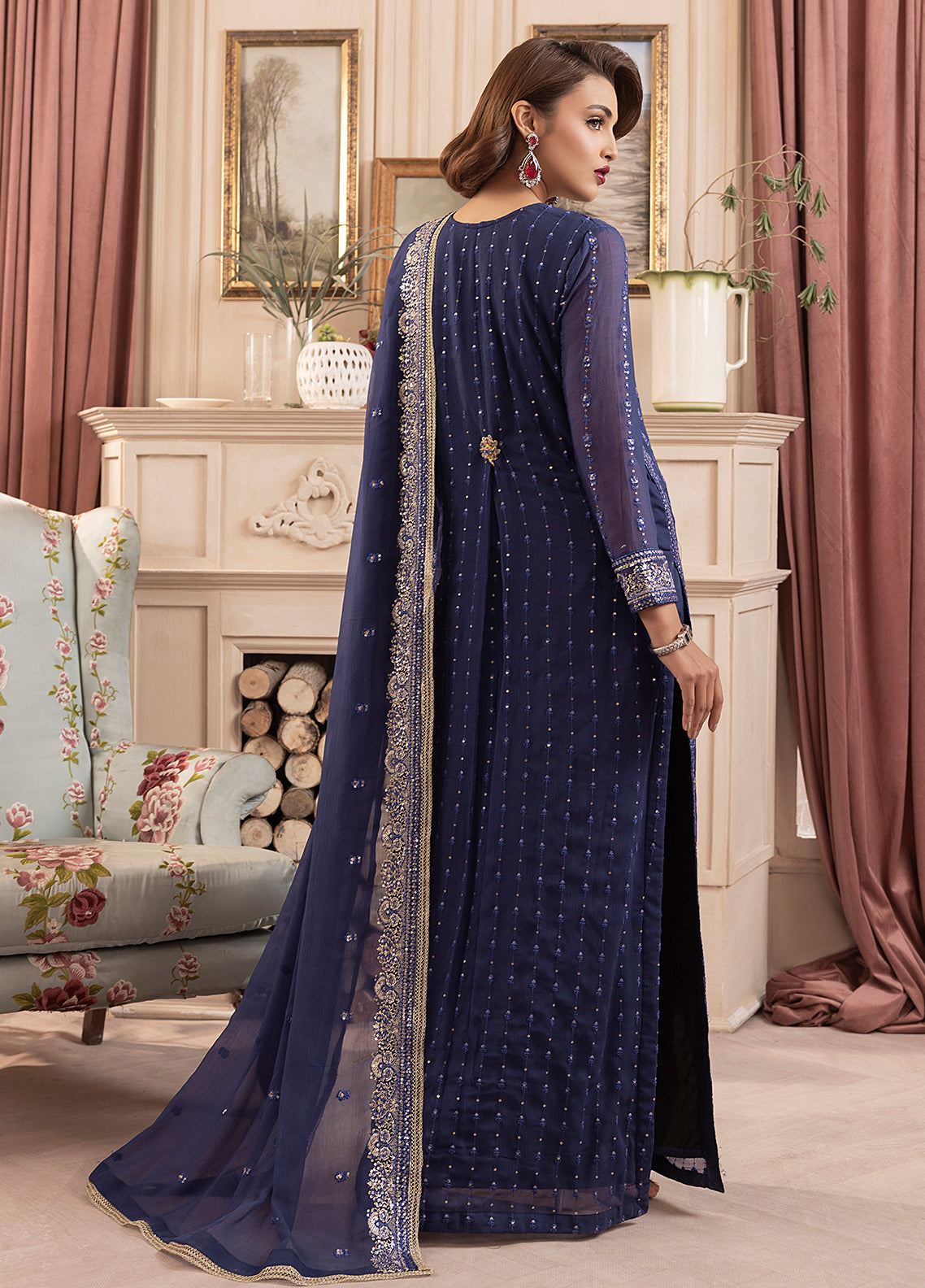 Sahane | Elyssa Festive Chiffon | CT-19002 Elle - ELYSSA by Sahane - Designer Dress - Type: Ladies Clothes - Available at Libayah - 100% Original