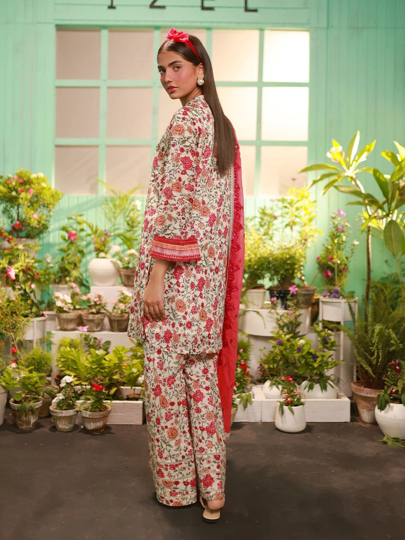 Salitex | Izel Lawn 24 | LUXURY LAWN EMBROIDERED SUIT by Salitex - Designer Dress - Type: Casuals - Available at Libayah - 100% Original