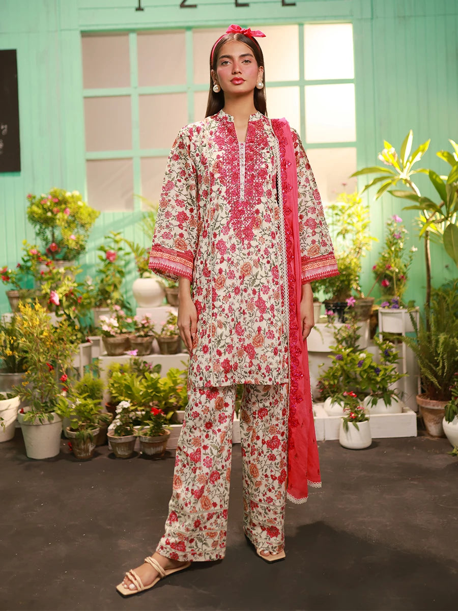 Salitex | Izel Lawn 24 | LUXURY LAWN EMBROIDERED SUIT by Salitex - Designer Dress - Type: Casuals - Available at Libayah - 100% Original