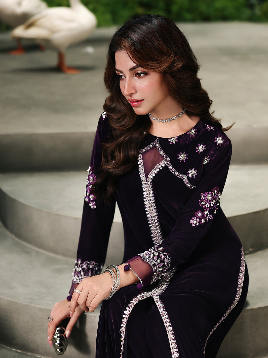 Ain | Twilight The Velvet Edit | AN-180 by Ain - Designer Dress  - Type : Ladies Clothes - Available at Libayah - 100% Original 
