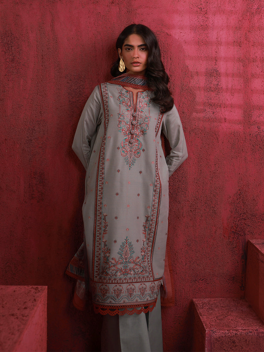 Salitex | Zaria Luxury Lawn | A08 by Salitex - Designer Dress - Type: Luxury - Available at Libayah - 100% Original