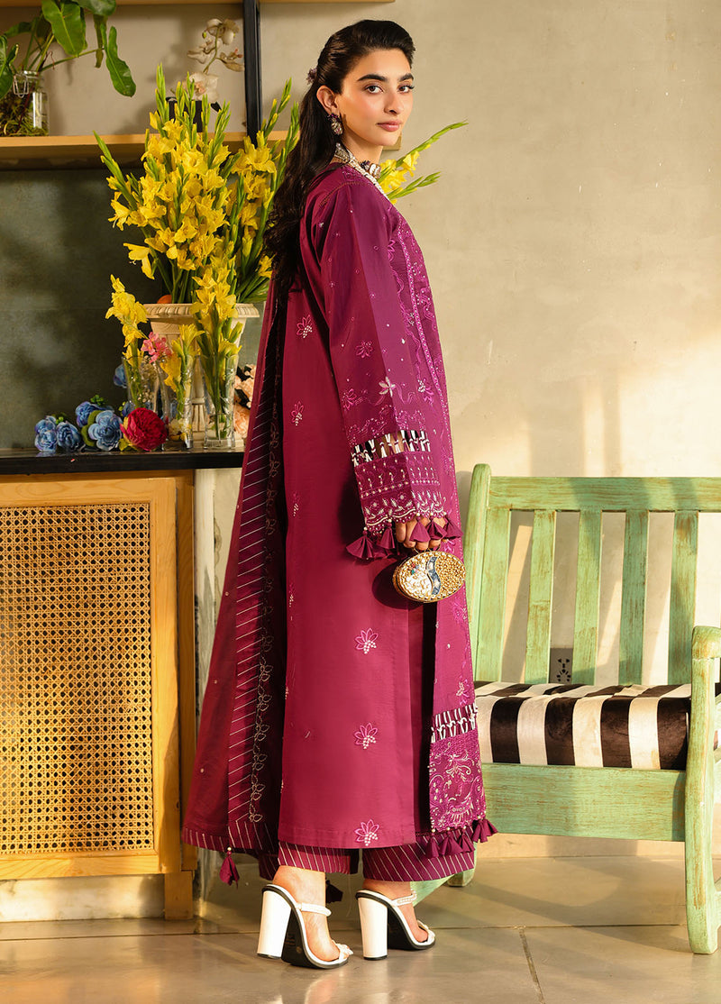 Sahane | In Laws in Lawn Eid Edit | CT-21002 Berry by Sahane - Designer Dress - Type: Ladies Clothes - Available at Libayah - 100% Original