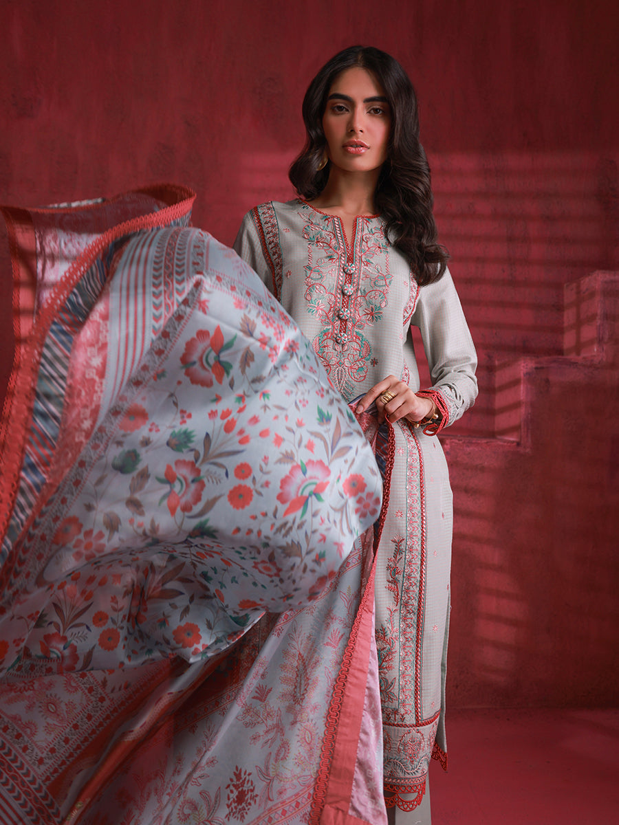 Salitex | Zaria Luxury Lawn | A08 by Salitex - Designer Dress - Type: Luxury - Available at Libayah - 100% Original
