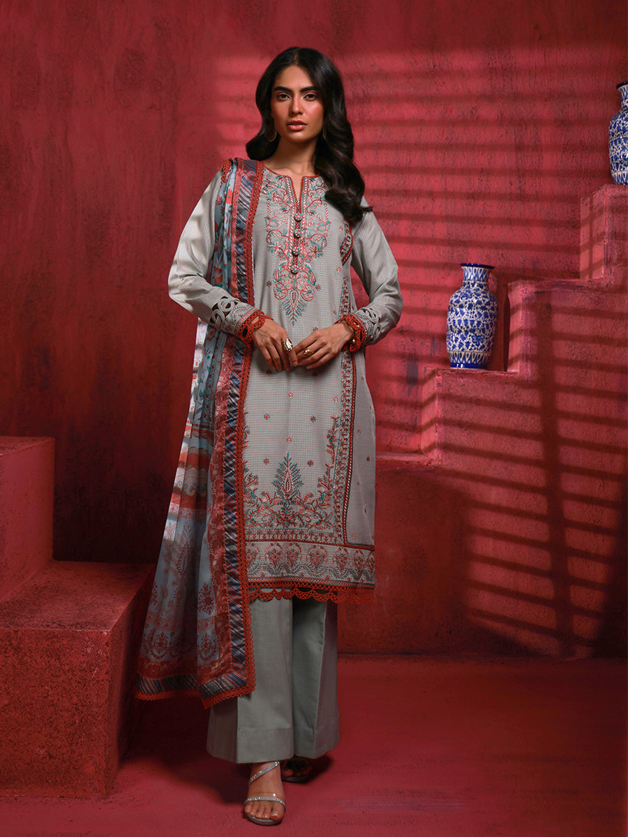 Salitex | Zaria Luxury Lawn | A08 by Salitex - Designer Dress - Type: Luxury - Available at Libayah - 100% Original