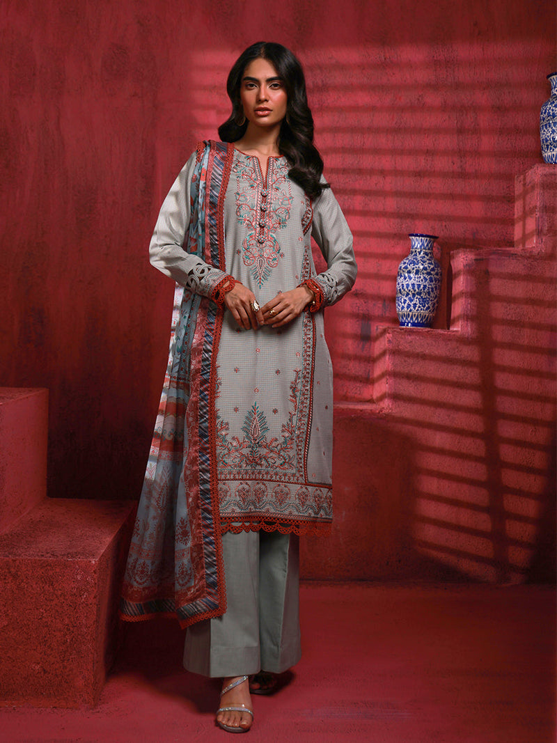 Salitex | Zaria Luxury Lawn | A08 by Salitex - Designer Dress - Type: Luxury - Available at Libayah - 100% Original