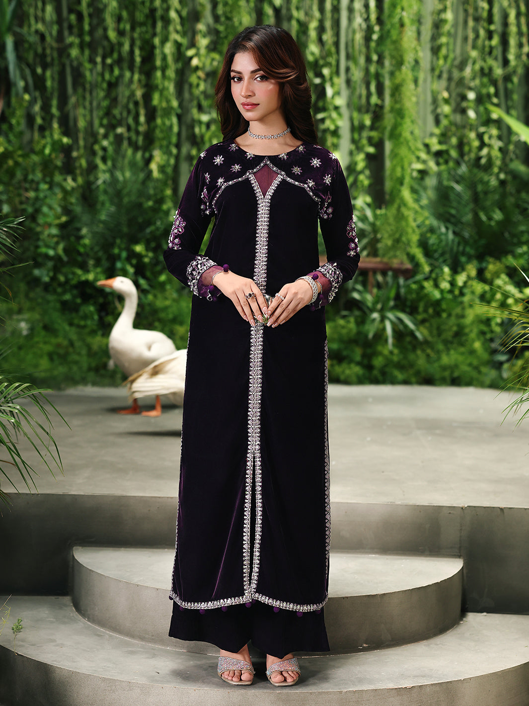 Ain | Twilight The Velvet Edit | AN-180 by Ain - Designer Dress  - Type : Ladies Clothes - Available at Libayah - 100% Original 