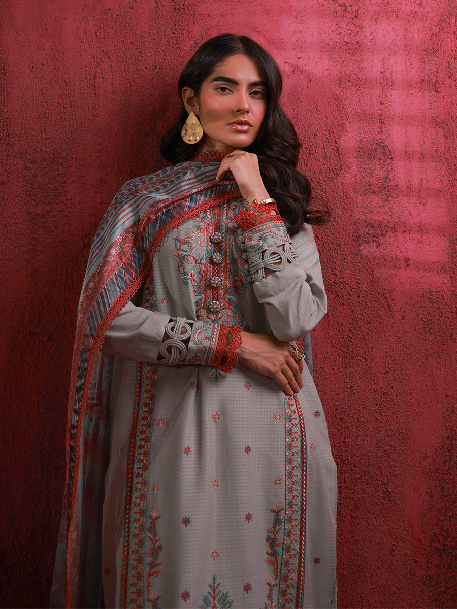 Salitex | Zaria Luxury Lawn | A08 by Salitex - Designer Dress - Type: Luxury - Available at Libayah - 100% Original