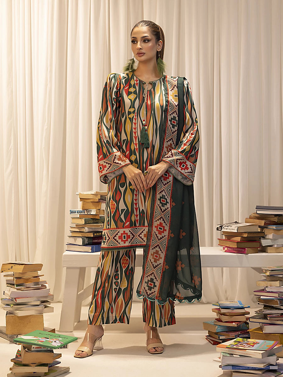 Salitex | Sibel Printed Lawn Silk | ST-05 by Salitex - Designer Dress - Type: Ladies Clothes - Available at Libayah - 100% Original