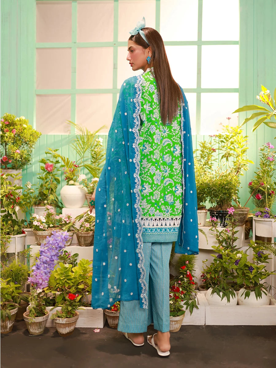 Salitex | Izel Lawn 24 | LUXURY LAWN EMBROIDERED SUIT by Salitex - Designer Dress - Type: Casuals - Available at Libayah - 100% Original