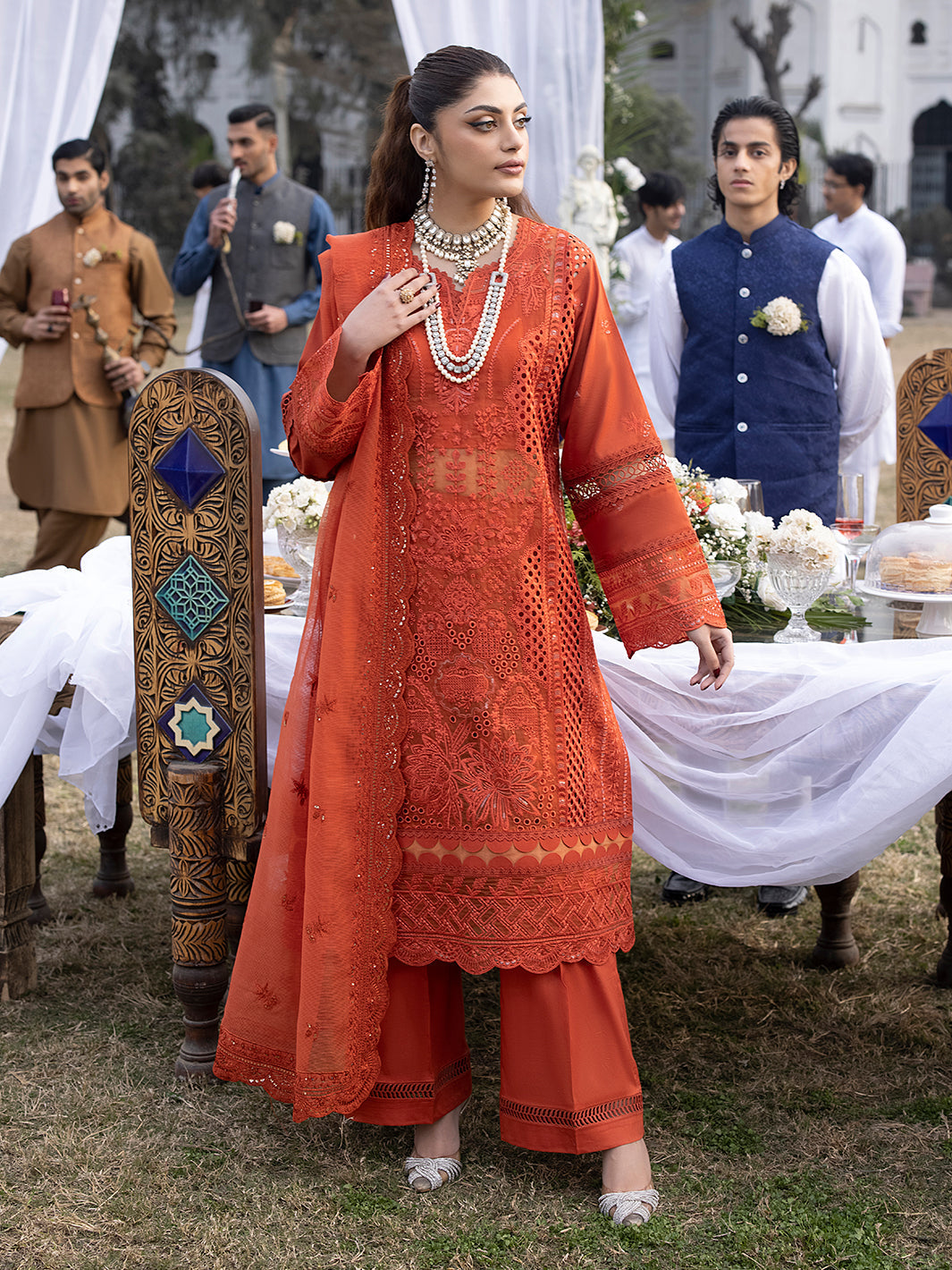 Mahnur | Mahrukh Luxury Lawn 24 | IRIS by Mahnur - Designer Dress - Type: Ladies Clothes - Available at Libayah - 100% Original