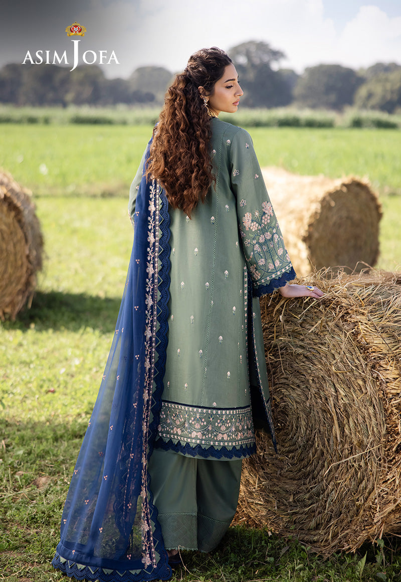 Asim Jofa | Luxury Lawn 25 | AJELL-14 by Asim Jofa - Designer Dress - Type: Ladies Clothes - Available at Libayah - 100% Original