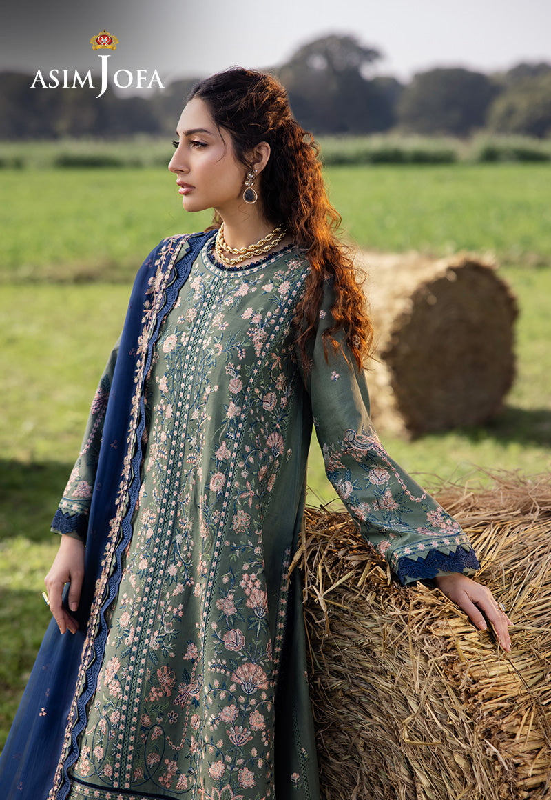 Asim Jofa | Luxury Lawn 25 | AJELL-14 by Asim Jofa - Designer Dress - Type: Ladies Clothes - Available at Libayah - 100% Original