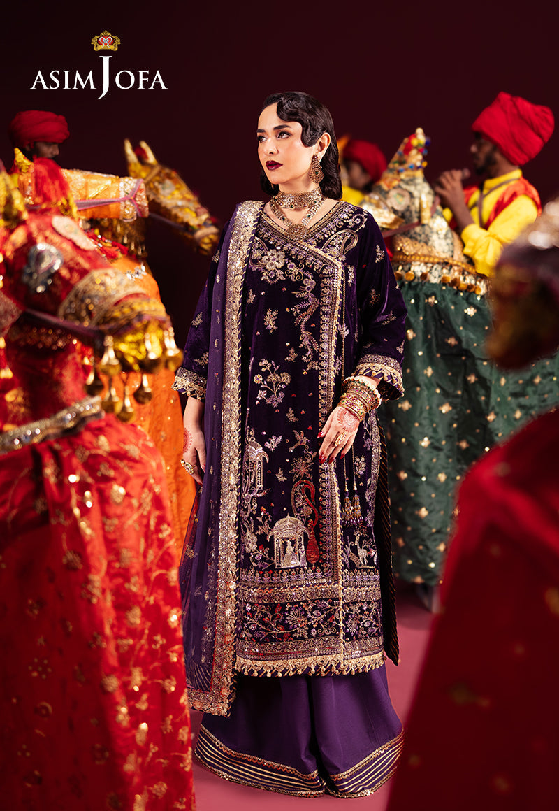 Asim Jofa | Makhmal Formals | AJMV-10 by Asim Jofa - Designer Dress - Type: Ladies Clothes - Available at Libayah - 100% Original