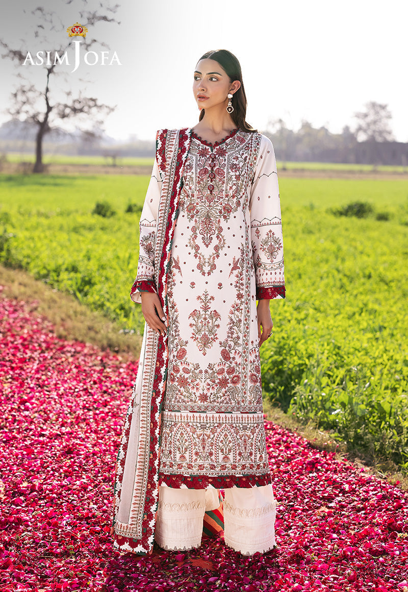 Asim Jofa | Luxury Lawn 25 | AJELL-08 by Asim Jofa - Designer Dress - Type: Ladies Clothes - Available at Libayah - 100% Original