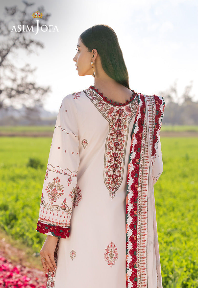 Asim Jofa | Luxury Lawn 25 | AJELL-08 by Asim Jofa - Designer Dress - Type: Ladies Clothes - Available at Libayah - 100% Original