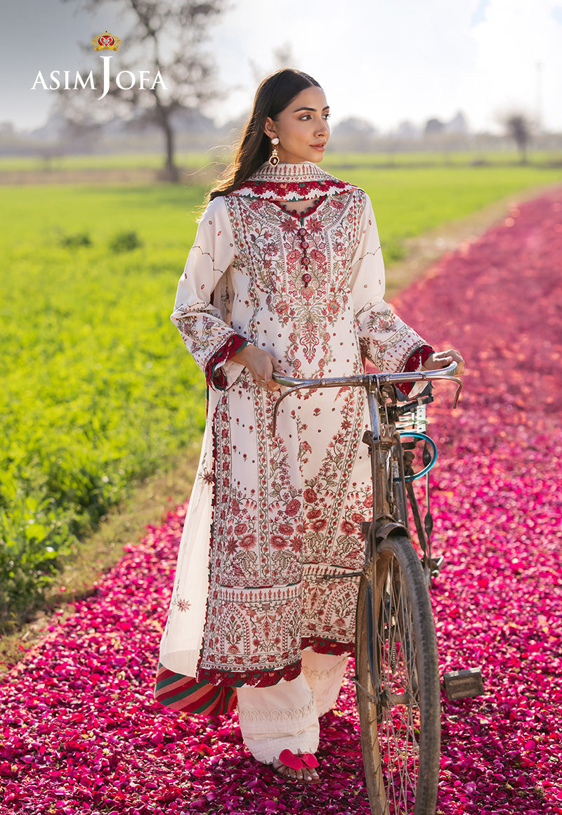 Asim Jofa | Luxury Lawn 25 | AJELL-08 by Asim Jofa - Designer Dress - Type: Ladies Clothes - Available at Libayah - 100% Original