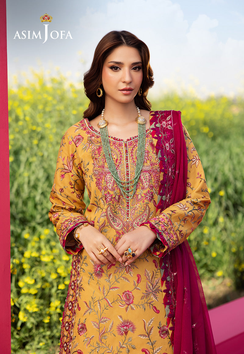 Asim Jofa | Luxury Lawn 25 | AJELL-07 by Asim Jofa - Designer Dress - Type: Ladies Clothes - Available at Libayah - 100% Original