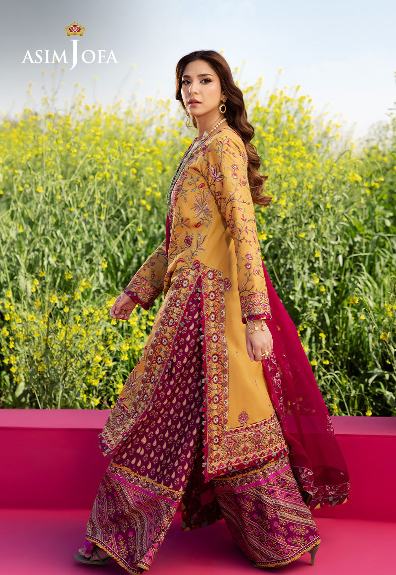 Asim Jofa | Luxury Lawn 25 | AJELL-07 by Asim Jofa - Designer Dress - Type: Ladies Clothes - Available at Libayah - 100% Original