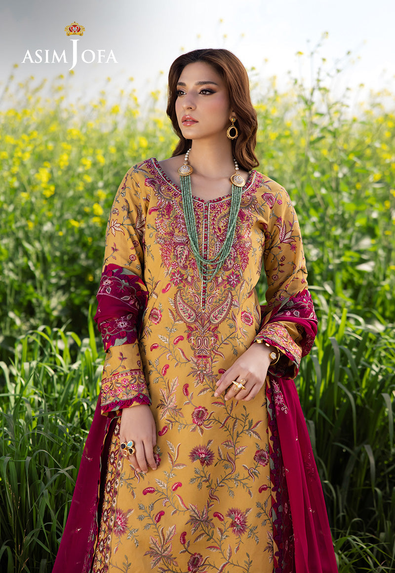 Asim Jofa | Luxury Lawn 25 | AJELL-07 by Asim Jofa - Designer Dress - Type: Ladies Clothes - Available at Libayah - 100% Original