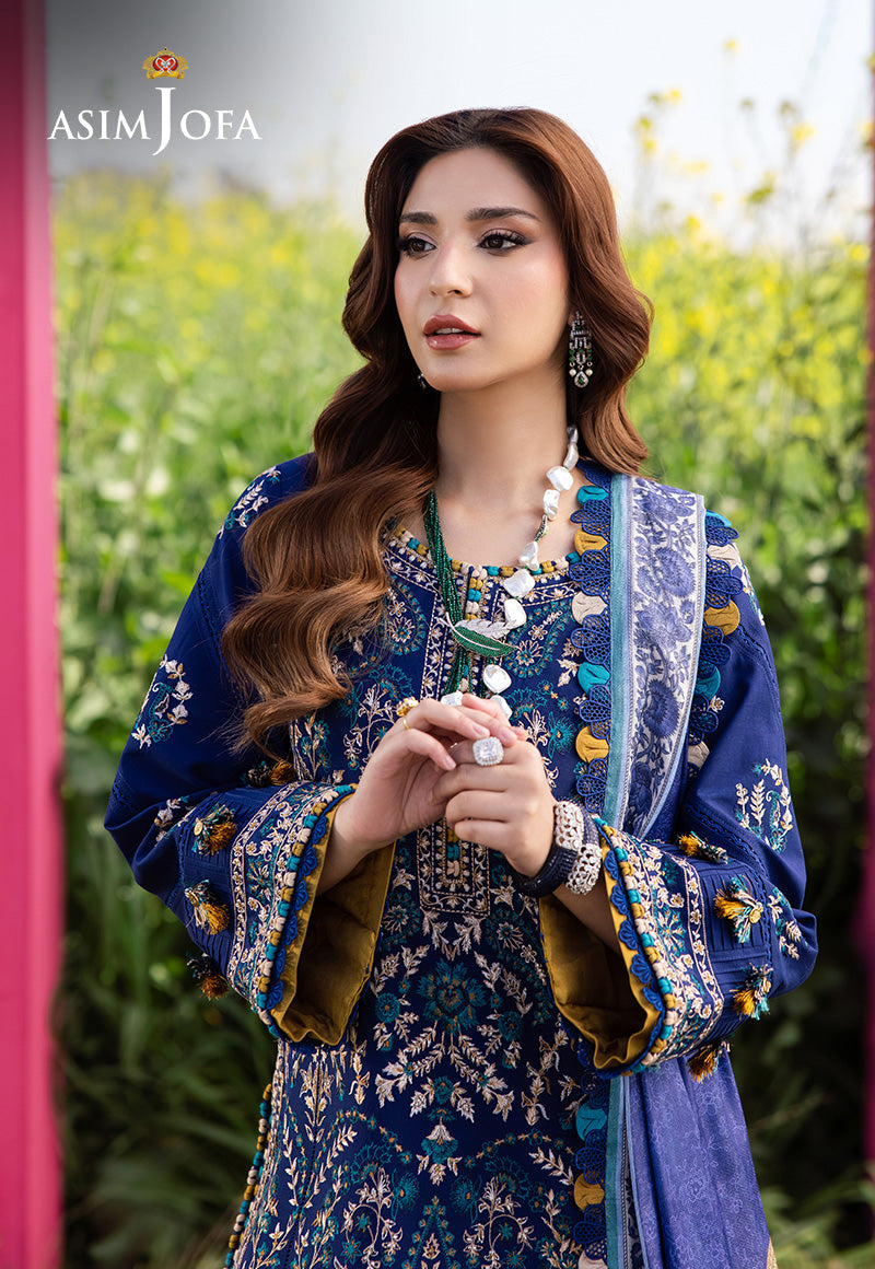 Asim Jofa | Luxury Lawn 25 | AJELL-11 by Asim Jofa - Designer Dress - Type: Ladies Clothes - Available at Libayah - 100% Original