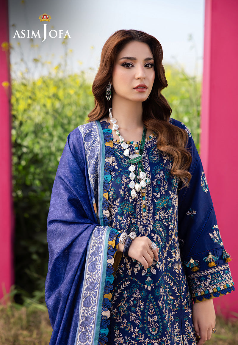 Asim Jofa | Luxury Lawn 25 | AJELL-11 by Asim Jofa - Designer Dress - Type: Ladies Clothes - Available at Libayah - 100% Original