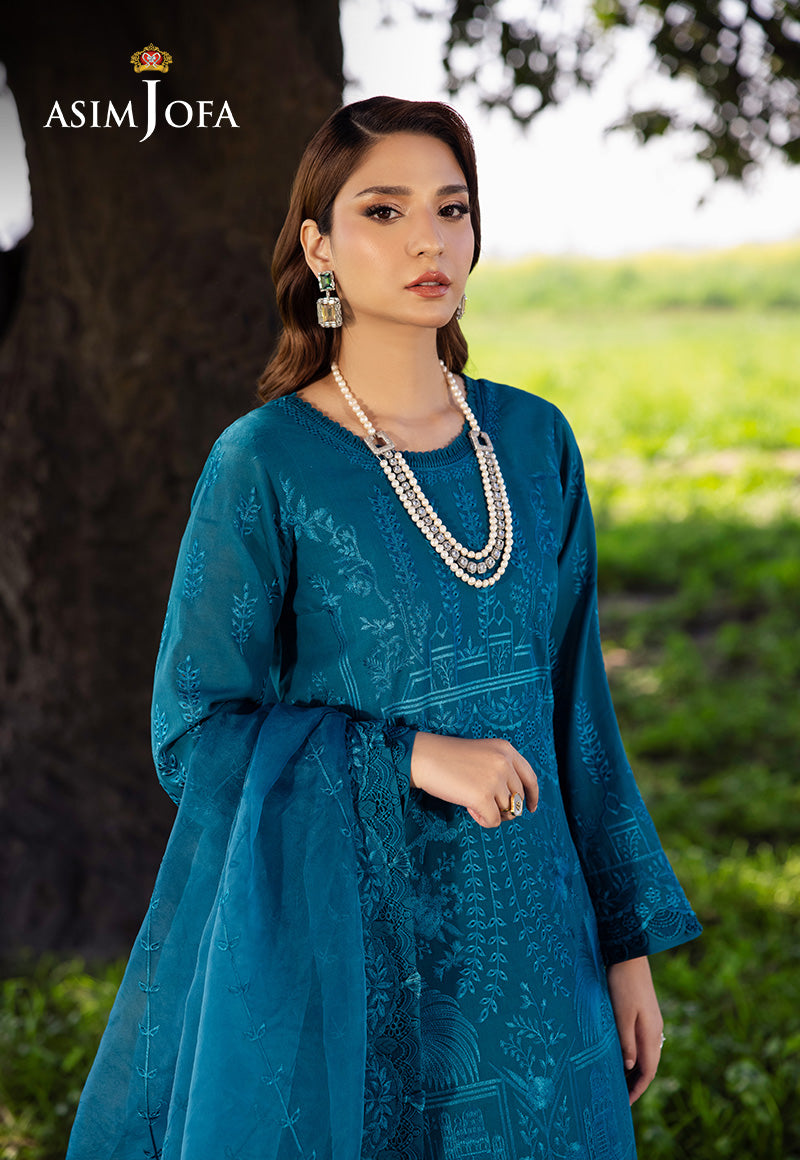Asim Jofa | Luxury Lawn 25 | AJELL-17 by Asim Jofa - Designer Dress - Type: Ladies Clothes - Available at Libayah - 100% Original