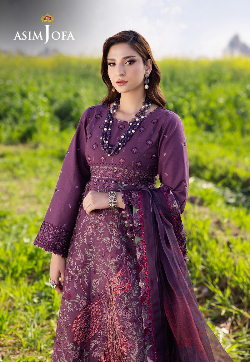 Asim Jofa | Luxury Lawn 25 | AJELL-18 by Asim Jofa - Designer Dress - Type: Ladies Clothes - Available at Libayah - 100% Original
