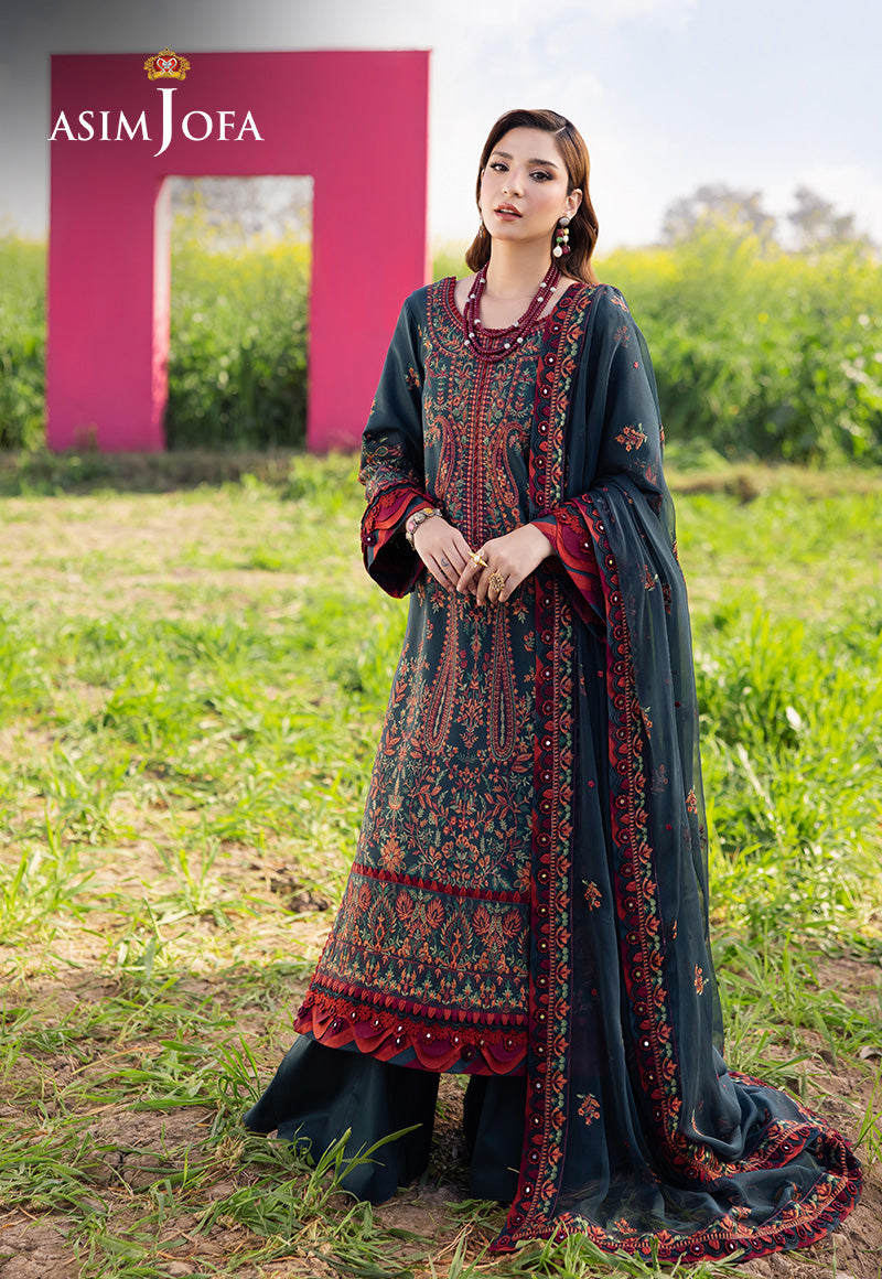 Asim Jofa | Luxury Lawn 25 | AJELL-04 by Asim Jofa - Designer Dress - Type: Ladies Clothes - Available at Libayah - 100% Original