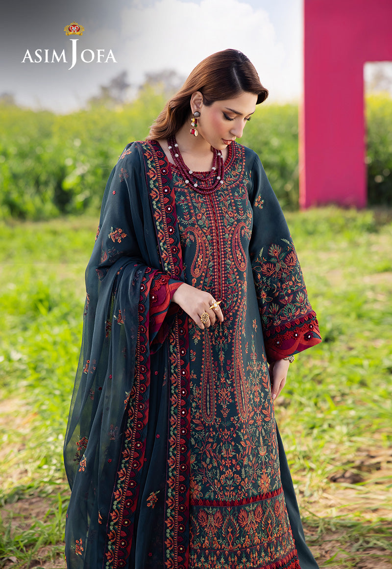 Asim Jofa | Luxury Lawn 25 | AJELL-04 by Asim Jofa - Designer Dress - Type: Ladies Clothes - Available at Libayah - 100% Original