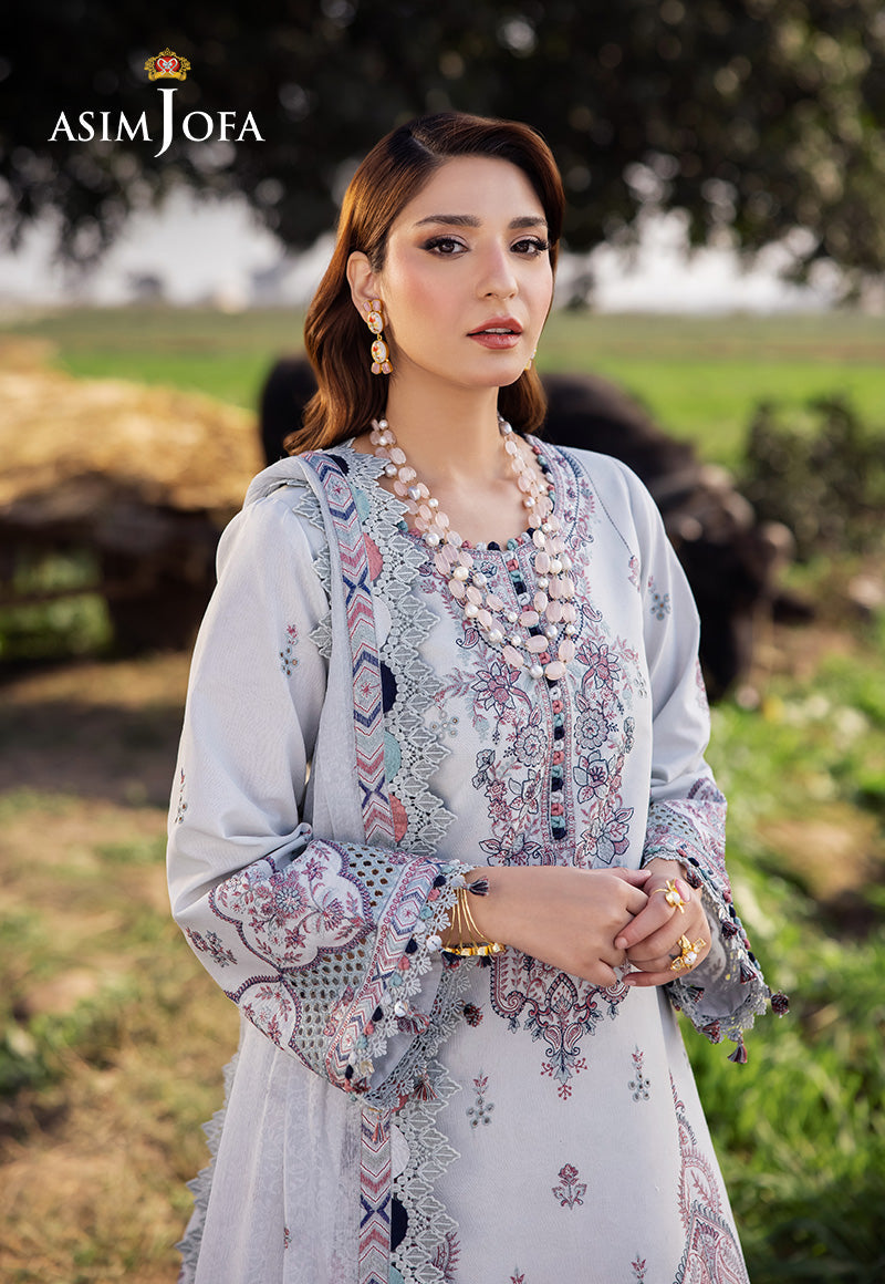 Asim Jofa | Luxury Lawn 25 | AJELL-10 by Asim Jofa - Designer Dress - Type: Ladies Clothes - Available at Libayah - 100% Original