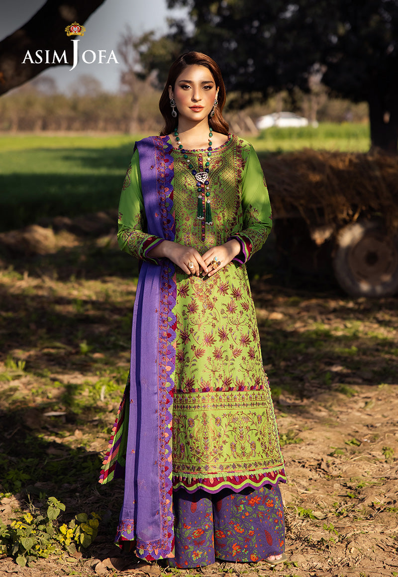 Asim Jofa | Luxury Lawn 25 | AJELL-05 by Asim Jofa - Designer Dress - Type: Ladies Clothes - Available at Libayah - 100% Original