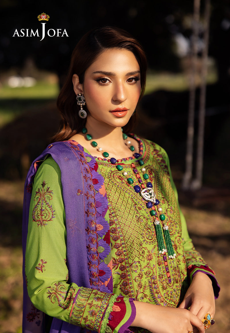 Asim Jofa | Luxury Lawn 25 | AJELL-05 by Asim Jofa - Designer Dress - Type: Ladies Clothes - Available at Libayah - 100% Original