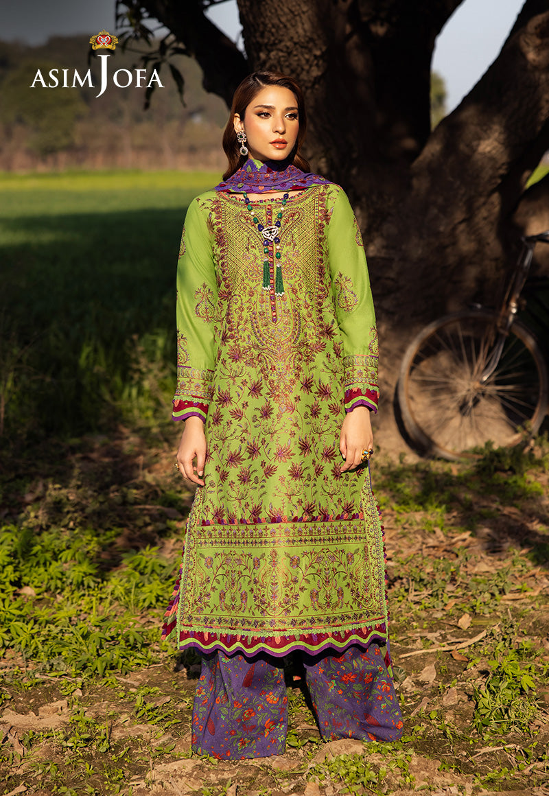 Asim Jofa | Luxury Lawn 25 | AJELL-05 by Asim Jofa - Designer Dress - Type: Ladies Clothes - Available at Libayah - 100% Original