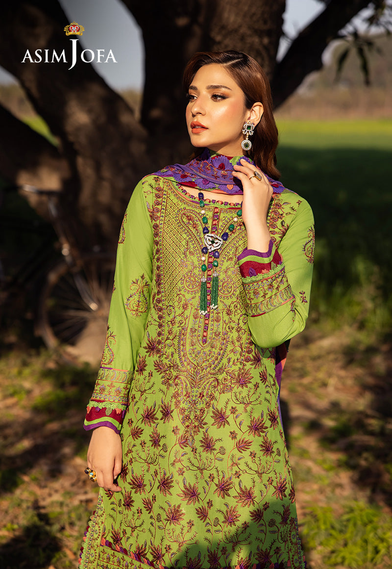 Asim Jofa | Luxury Lawn 25 | AJELL-05 by Asim Jofa - Designer Dress - Type: Ladies Clothes - Available at Libayah - 100% Original
