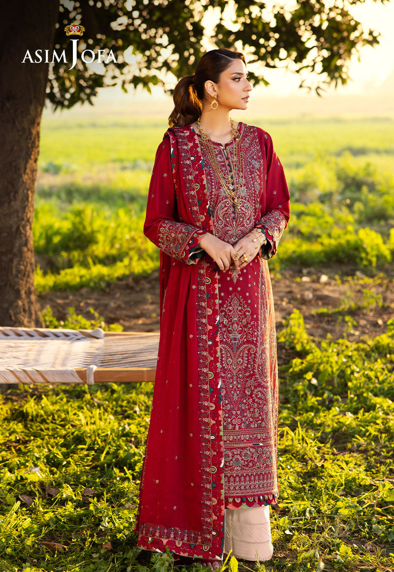 Asim Jofa | Luxury Lawn 25 | AJELL-06 by Asim Jofa - Designer Dress - Type: Ladies Clothes - Available at Libayah - 100% Original