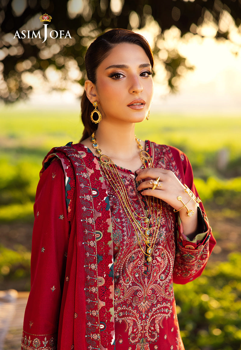 Asim Jofa | Luxury Lawn 25 | AJELL-06 by Asim Jofa - Designer Dress - Type: Ladies Clothes - Available at Libayah - 100% Original