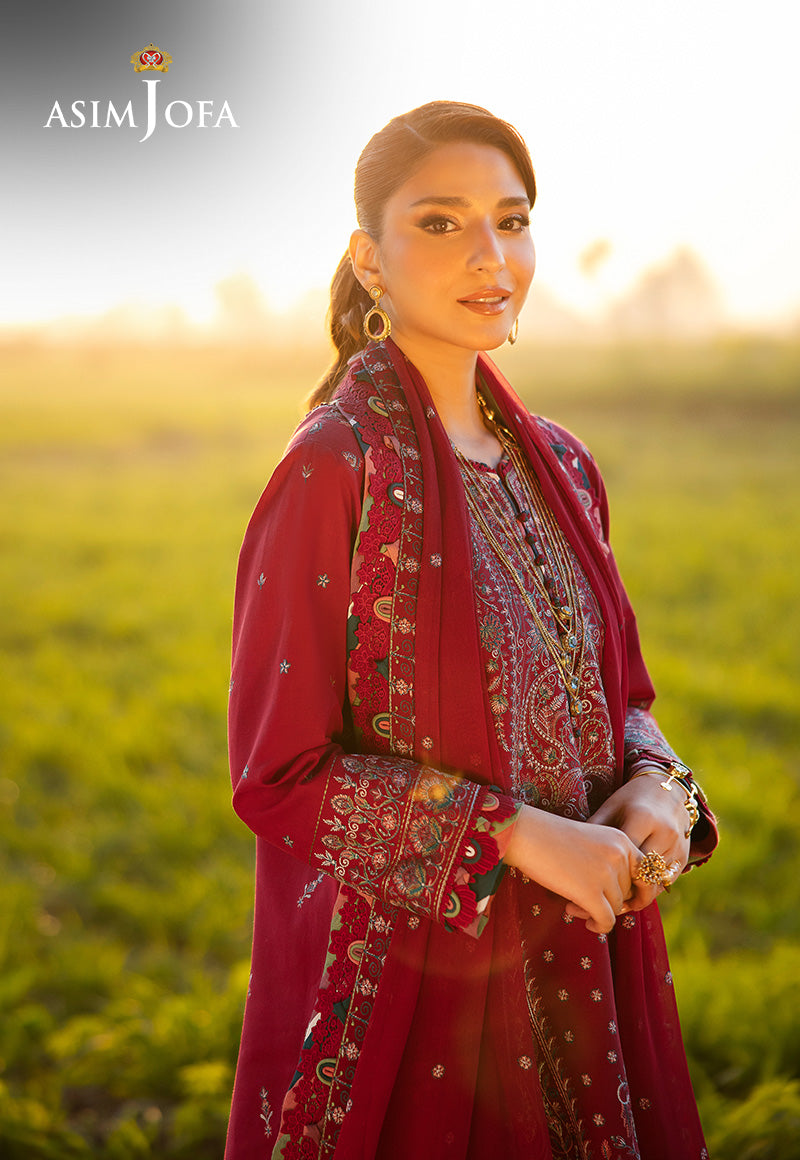 Asim Jofa | Luxury Lawn 25 | AJELL-06 by Asim Jofa - Designer Dress - Type: Ladies Clothes - Available at Libayah - 100% Original