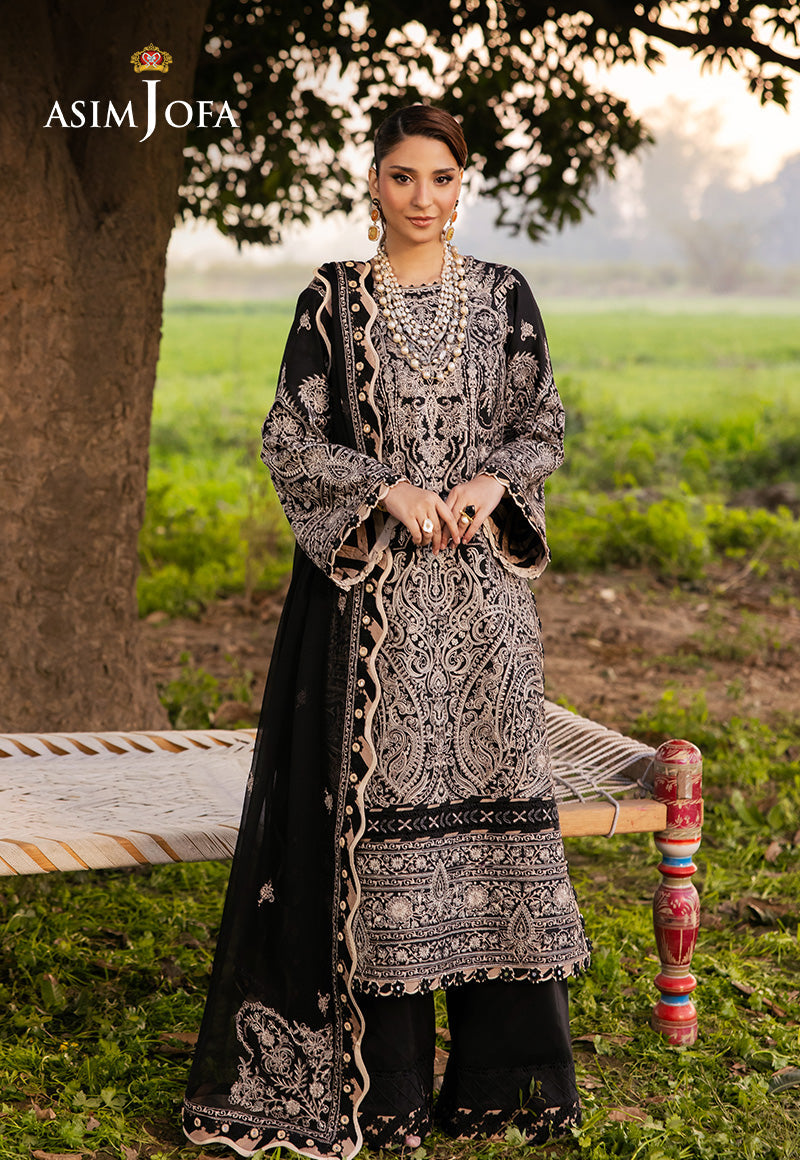 Asim Jofa | Luxury Lawn 25 | AJELL-03 by Asim Jofa - Designer Dress - Type: Ladies Clothes - Available at Libayah - 100% Original