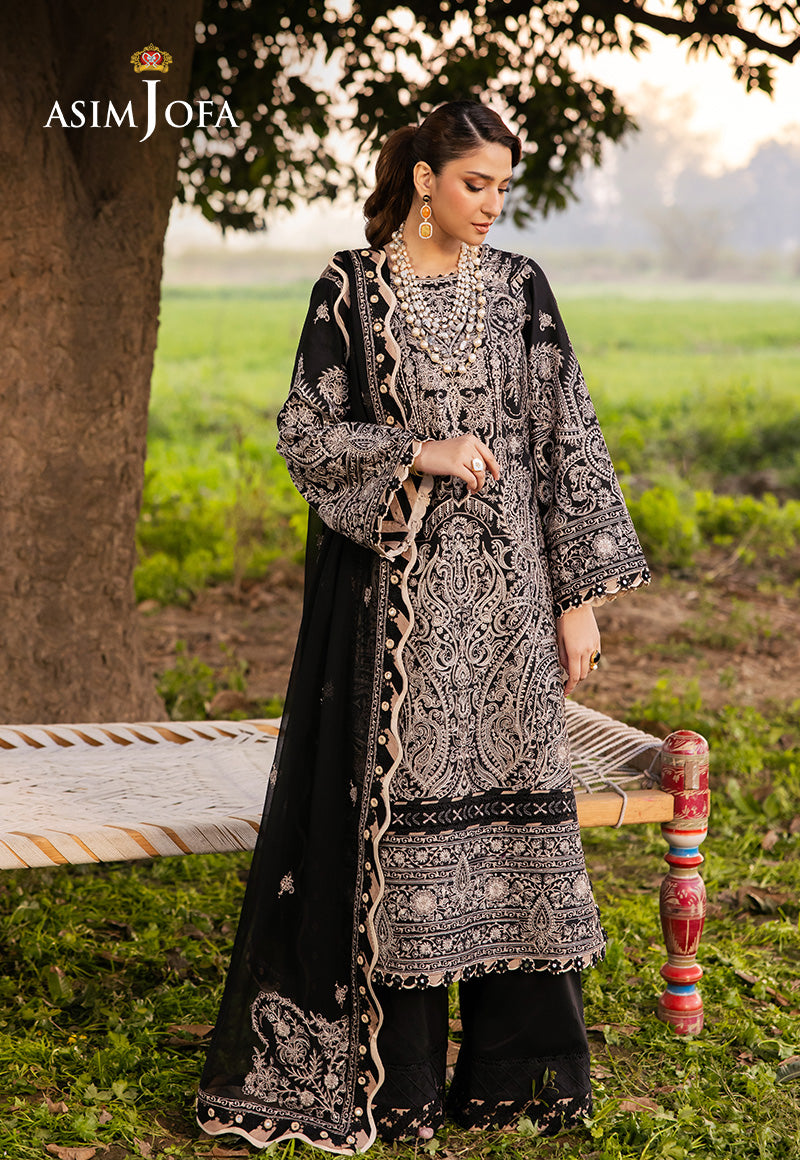 Asim Jofa | Luxury Lawn 25 | AJELL-03 by Asim Jofa - Designer Dress - Type: Ladies Clothes - Available at Libayah - 100% Original