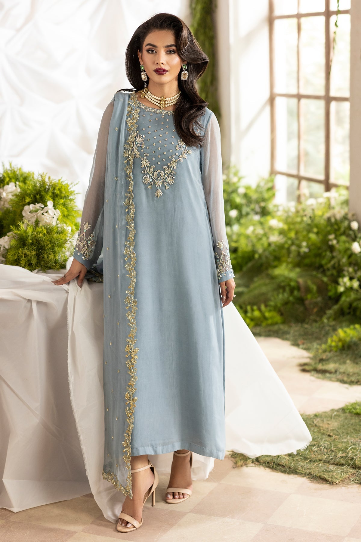 CMA-5-100 – authentic Pakistani formal dress from the Charizma Fumee Luxury Chiffon collection for women in the UK