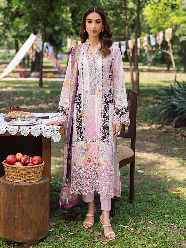 Rajbari | Schiffli Printkari Exclusive | Schiffli Printkari - 01 by Rajbari - Designer Dress - Type: Ladies Clothes - Available at Libayah - 100% Original