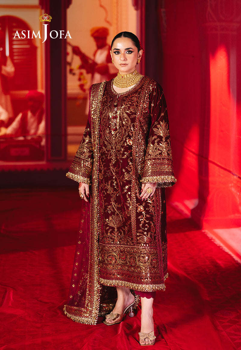Asim Jofa | Makhmal Formals | AJMV-02 by Asim Jofa - Designer Dress - Type: Ladies Clothes - Available at Libayah - 100% Original
