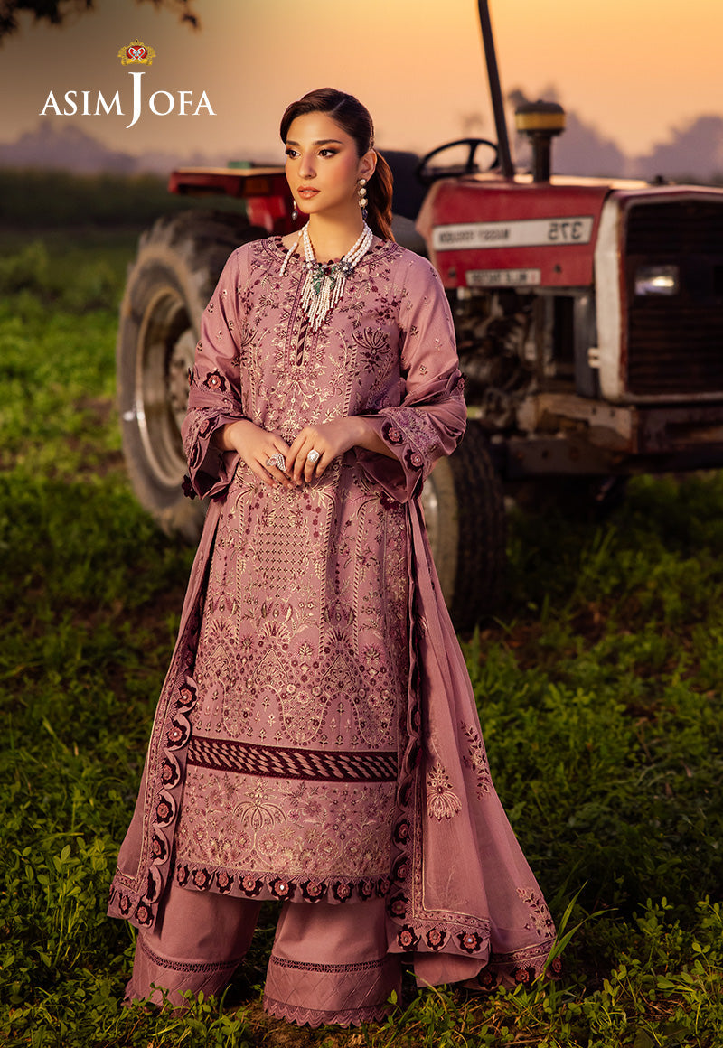 Asim Jofa | Luxury Lawn 25 | AJELL-02 by Asim Jofa - Designer Dress - Type: Ladies Clothes - Available at Libayah - 100% Original