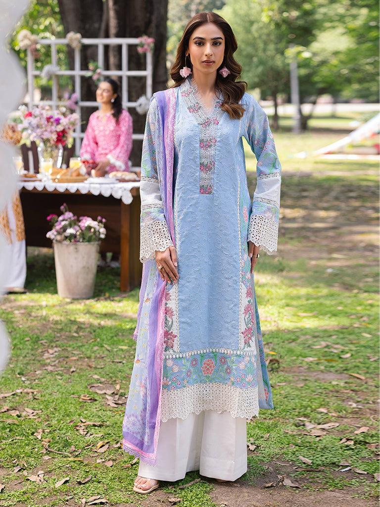 Rajbari | Schiffli Printkari Exclusive | Schiffli Printkari - 04 by Rajbari - Designer Dress - Type: Ladies Clothes - Available at Libayah - 100% Original