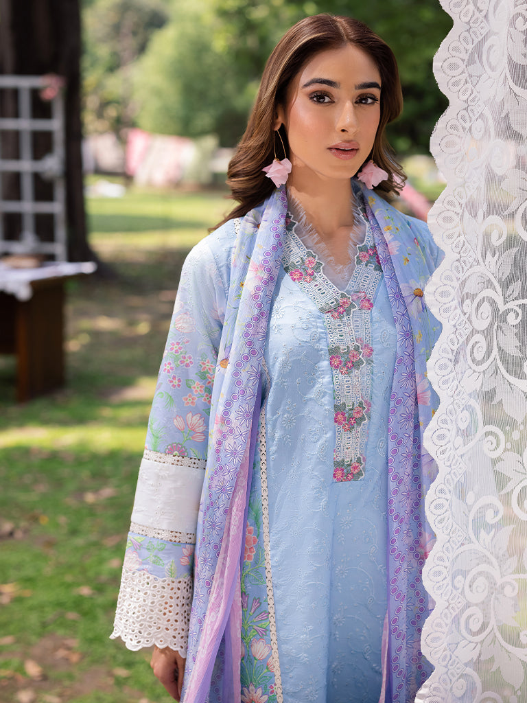 Rajbari | Schiffli Printkari Exclusive | Schiffli Printkari - 04 by Rajbari - Designer Dress - Type: Ladies Clothes - Available at Libayah - 100% Original