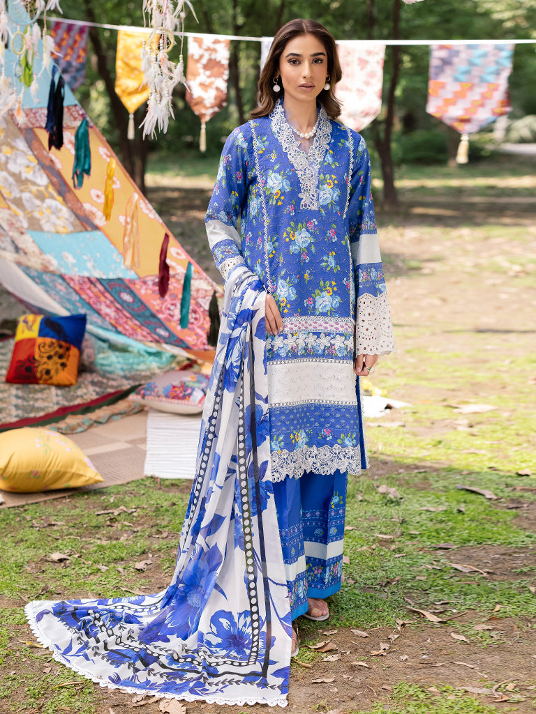 Rajbari | Schiffli Printkari Exclusive | Schiffli Printkari - 06 by Rajbari - Designer Dress - Type: Ladies Clothes - Available at Libayah - 100% Original