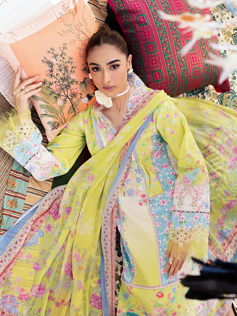 Rajbari | Schiffli Printkari Exclusive | Schiffli Printkari - 09 by Rajbari - Designer Dress - Type: Ladies Clothes - Available at Libayah - 100% Original
